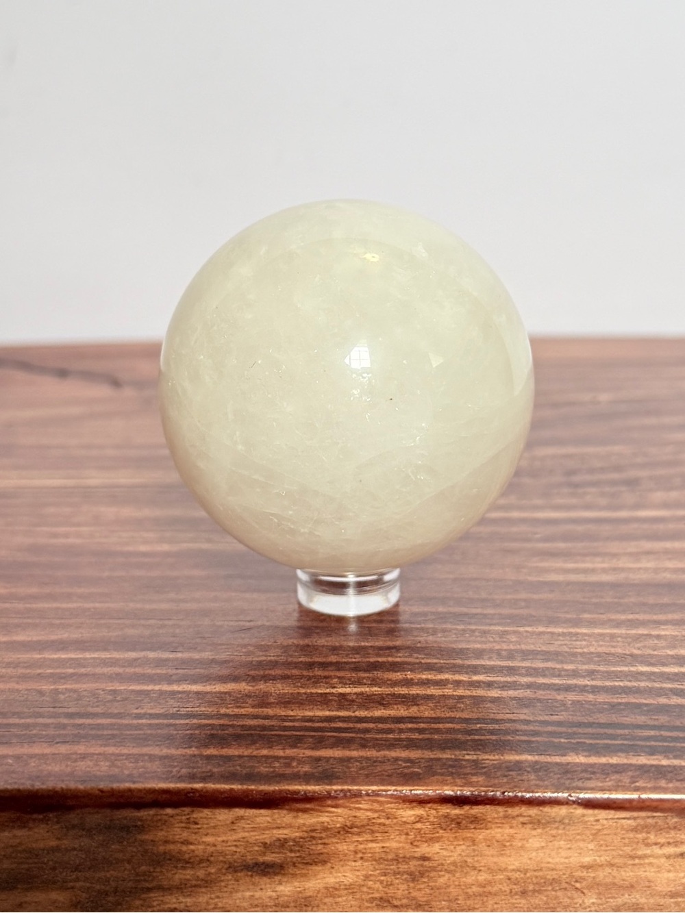 Natural Milky Quartz Sphere – 56mm Polished White Crystal Orb